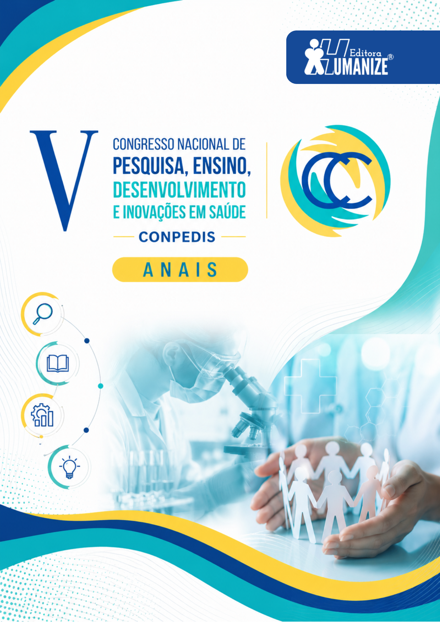 Capa dos Anais do V Congresso Nacional de Pesquisa, Ensino, Desenvolvimento e Inovações na Saúde